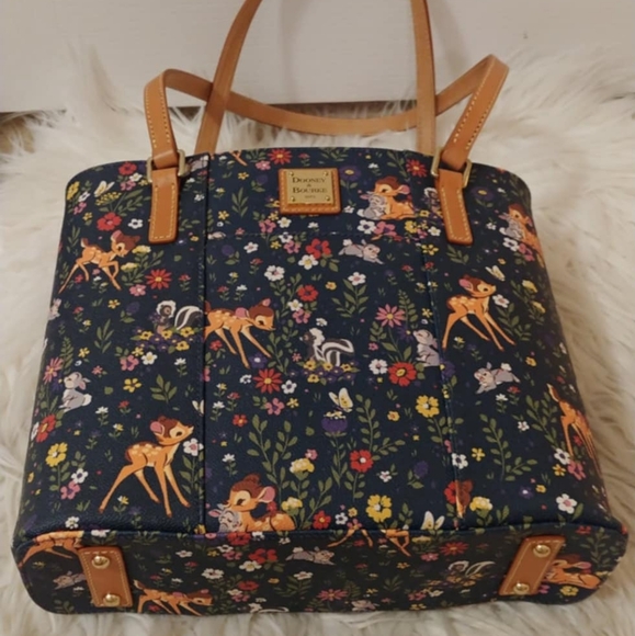 💖FIRM! NWT DISNEY PARKS COLLECTION X DOONEY AND BOURKE 2023 BAMBI FLORAL TOTE - Picture 6 of 13